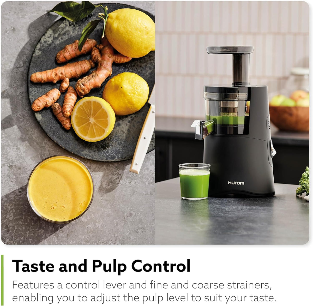 Hurom H-AA Slow Juicer, White | High Yield | Quiet 150 Watt Motor | BPA Free | 500ml (16.9oz) Chamber | Slow Squeeze | Quick & Easy Assembly | Cold Press Masticating Juicer