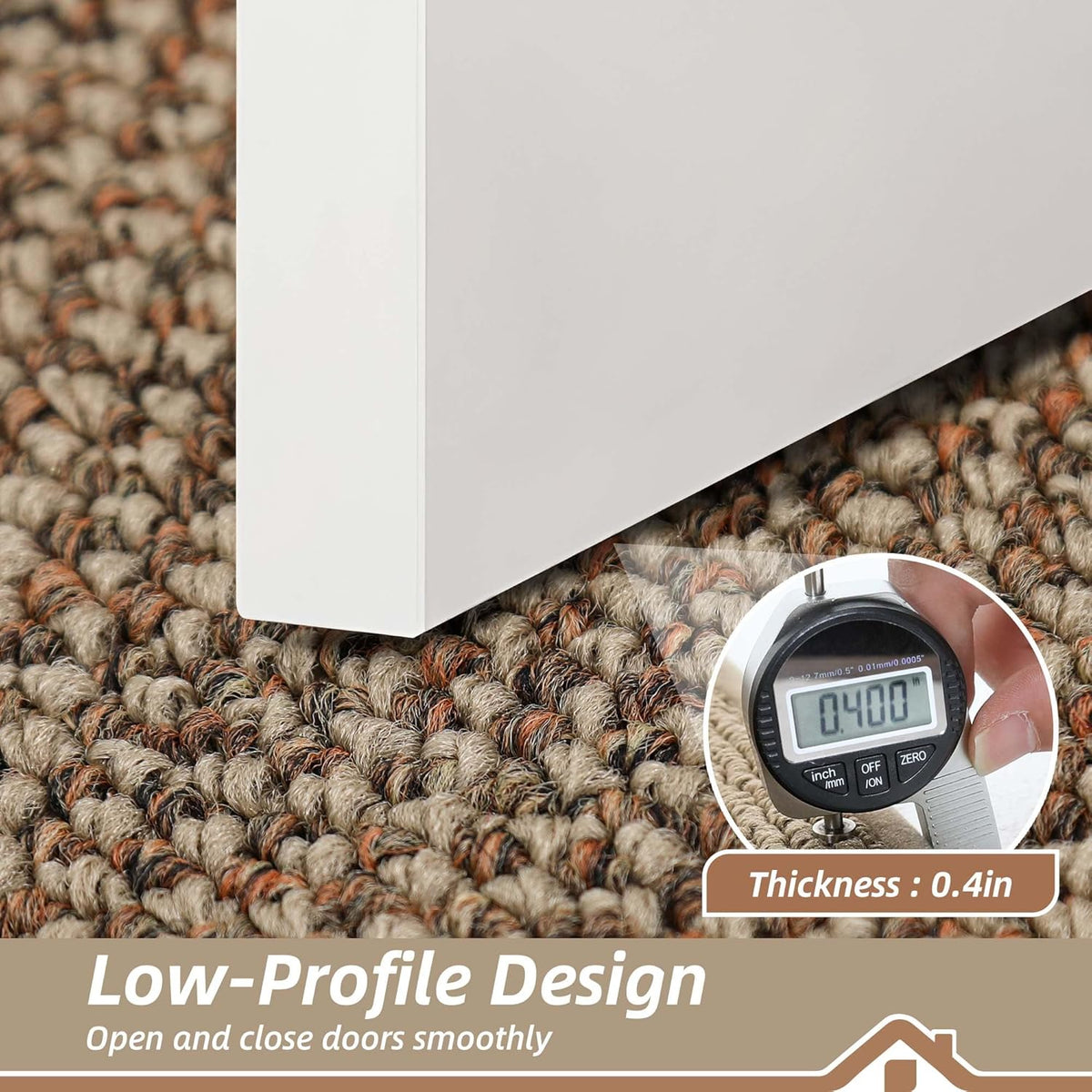 BEQHAUSE Indoor Door Mat 24" x 60", Dirt Trapper Door Mats Non-Slip Entryway Rugs Washable, Resist Dirt Absorbent Welcome Mat, Low Profile Floor Mats for Front Back Door and Entryway, Taupe
