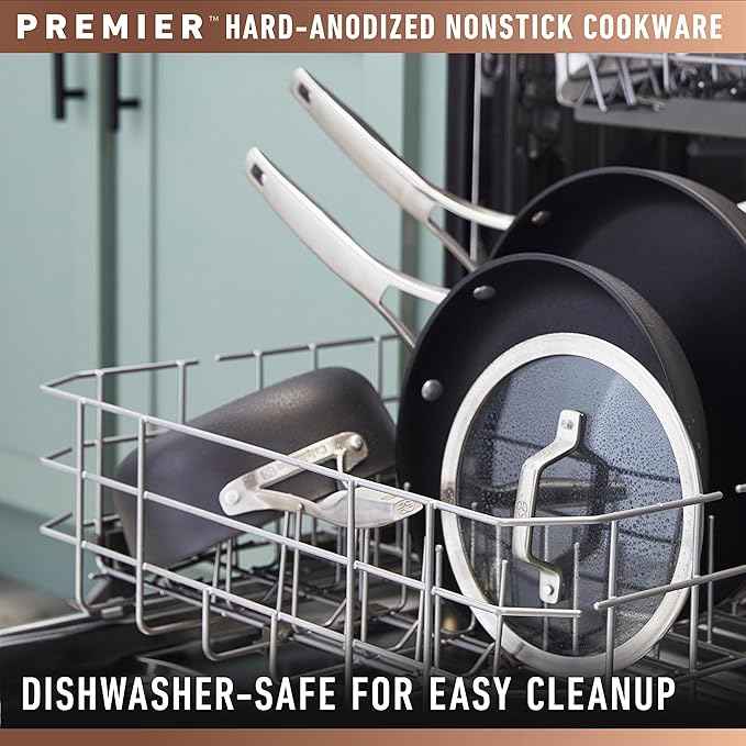 Calphalon Premier Hard-Anodized Nonstick Cookware 11-Piece Pots and Pans Set Dishwasher and Oven Safe with MineralShield Nonstick Technology Durable and Versatile Kitchen Cookware