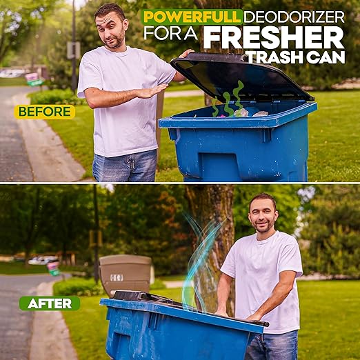 BEEST Dumpster Defender - 3lbs Outdoor Trash Can Deodorizer & Liquid Waste Absorber (Made in USA) Biodegradable Trash Can Odor Eliminator - Powerful Garbage Deodorizer for Always-Fresh Bins - 14 Cups