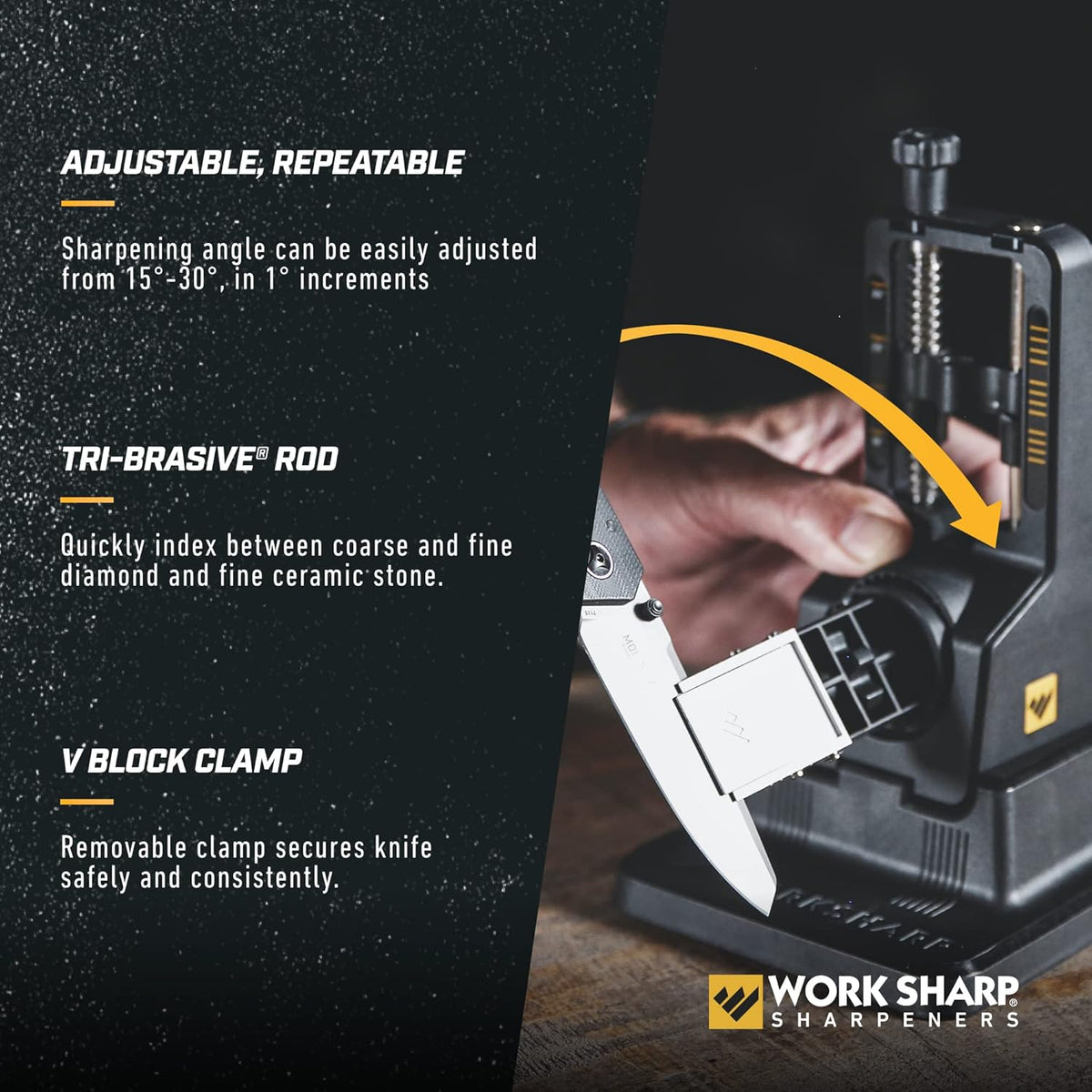 Work Sharp Precision Adjust Knife Sharpener Kit, Sharpens All Pocket and Kitchen Knives with ease & control