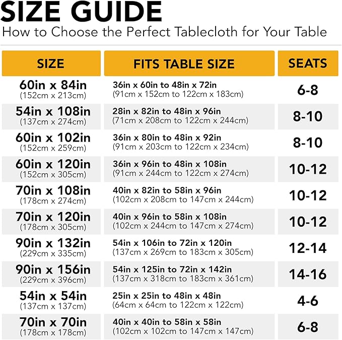 10-Pack Black Tablecloths for Rectangle Tables, 70 x 108 Inches, Stain-Resistant Polyester Fabric for 6 Foot Tables - Washable Table Covers for Weddings, Banquets, Birthday Parties, Events