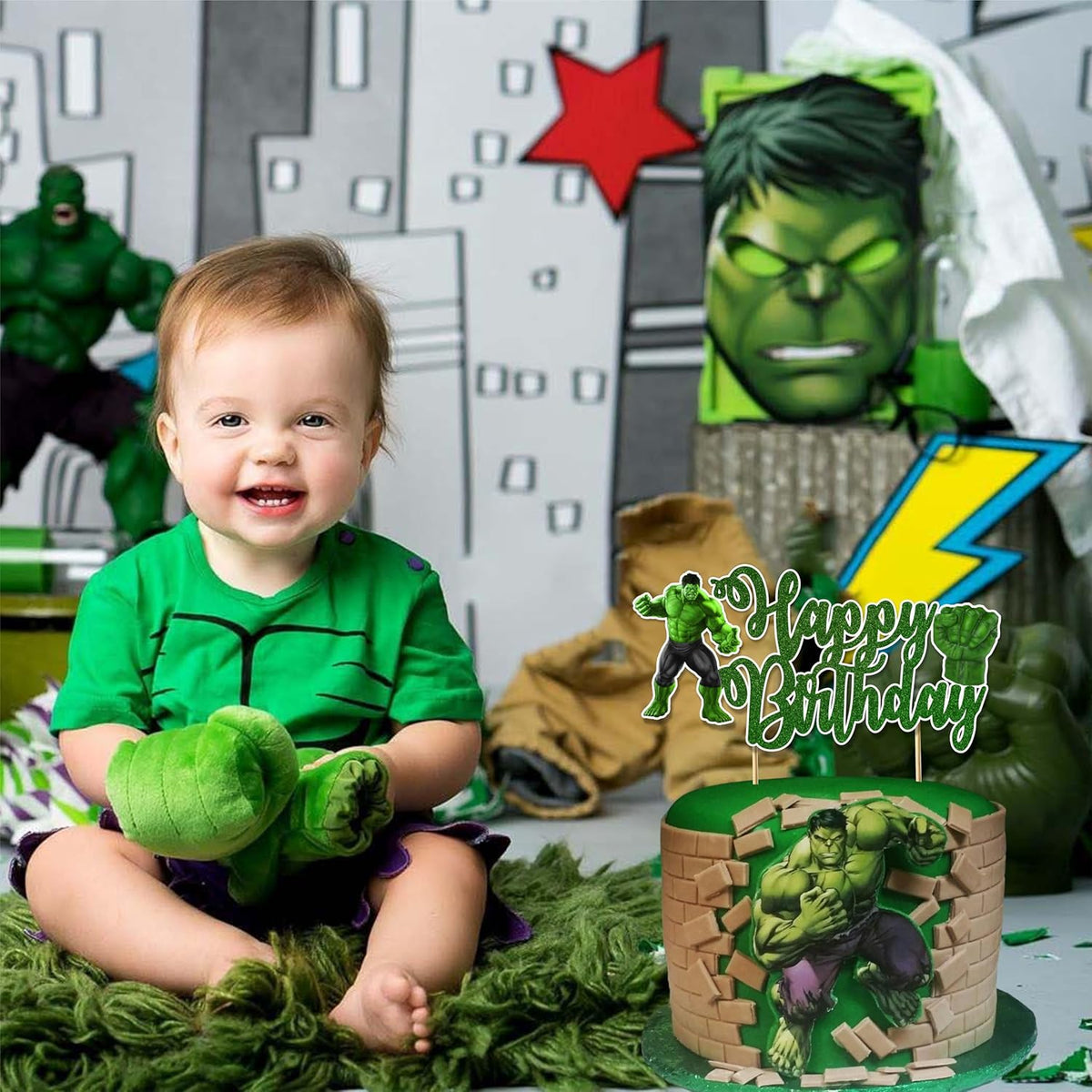 "HLK Happy Birthday Cake Topper – Vibrant, Durable & Reusable | Perfect for Parties – Add a Spark to Your Celebration! Order Today for a Memorable Event!"