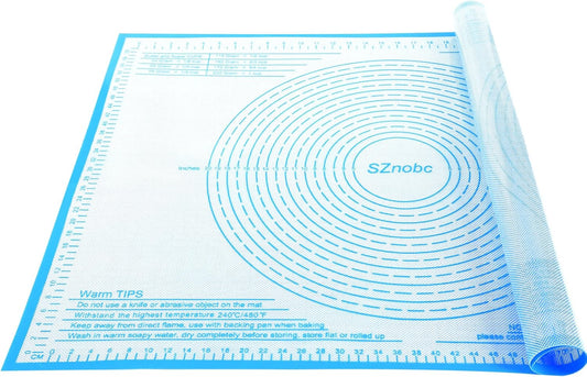 Non-slip Silicone Pastry Mat 34X26 inches Baking Mat with Measurement, Perfect for Dough, Pastry, Pie Crust, Fondant, Cookies, Bread, Pasta, Pizza, Food Grade Kitchen Counter Mats