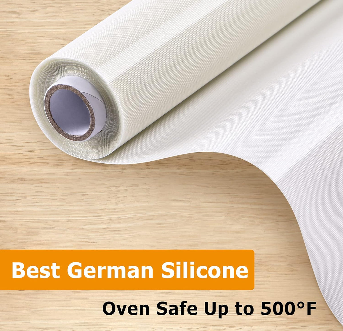 Silicone Baking Mat Roll - Best German Silicone - Non-slip Silicone Pastry Mat, Non-Stick Reusable Air Fryer Linner, Counter Mat, Oven Liner, Freeze Dryer Mat - 12IN x 8FT