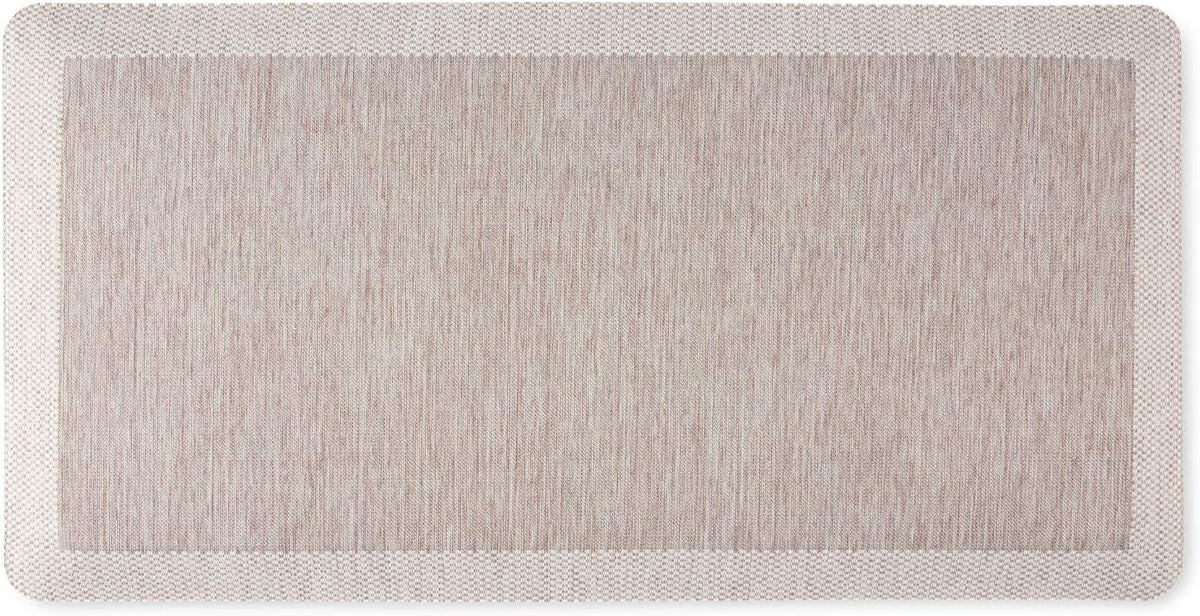 Martha Stewart Mira Modern Heathered Anti-Fatigue Air-Infused Kitchen Mat, Coffee Brown, 19.6"x39"