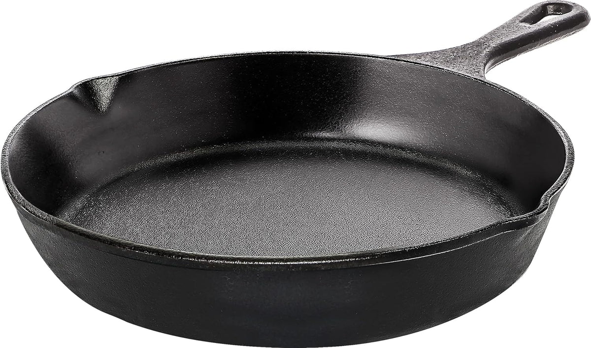 Utopia Kitchen Cast Iron Frying Pan 6.5 Inch, Cast Iron Chefs Pan, Pre Seasoned Skillet, Safe Grill Cookware for Indoor & Outdoor Use, Black