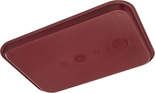 Carlisle FoodService Products CT121661 Café Standard Cafeteria / Fast Food Tray, 12" x 16", Burgundy