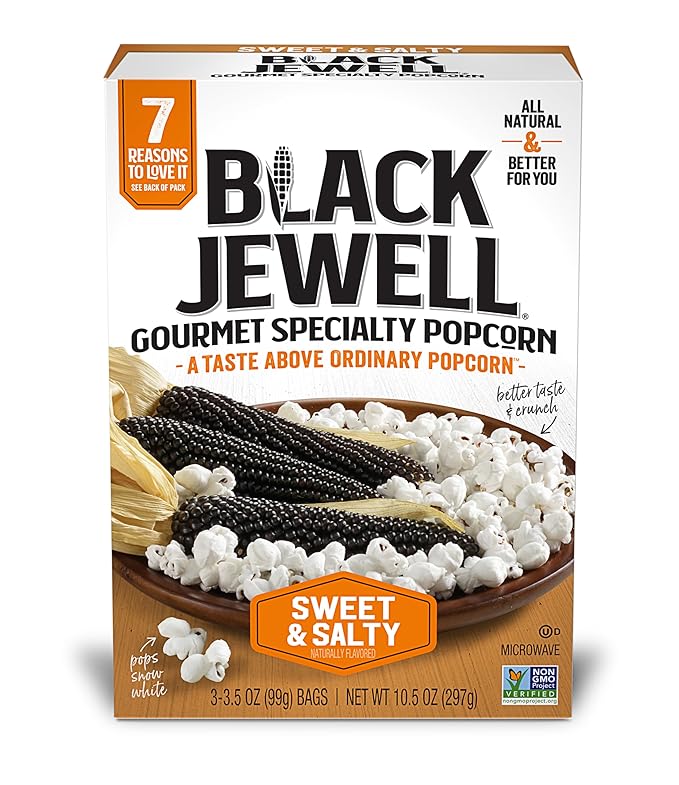 Black Jewell Gourmet Microwave Popcorn, Sweet & Salty, 10.5 Ounces (Pack of 1)