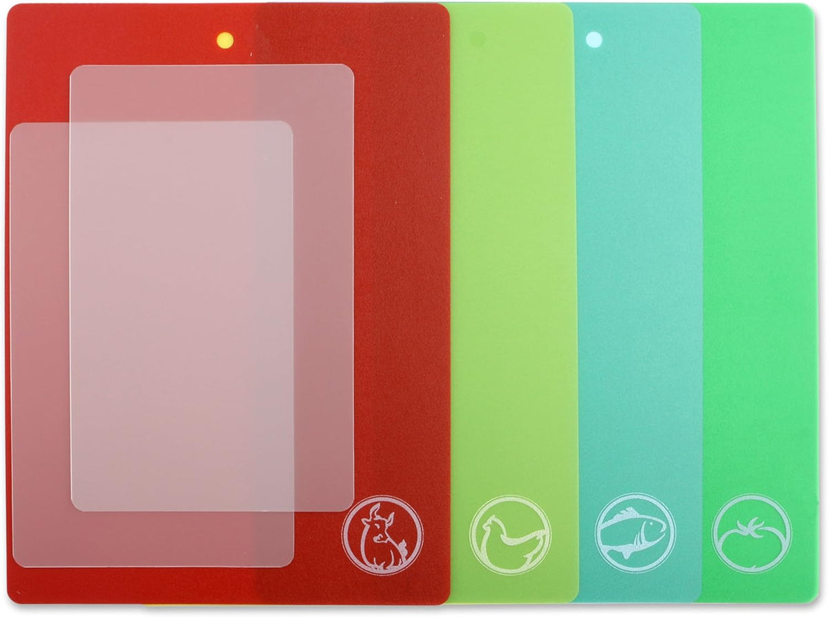Dexas Chopmat Flexible Cutting Board (Set of 6), Multicolor