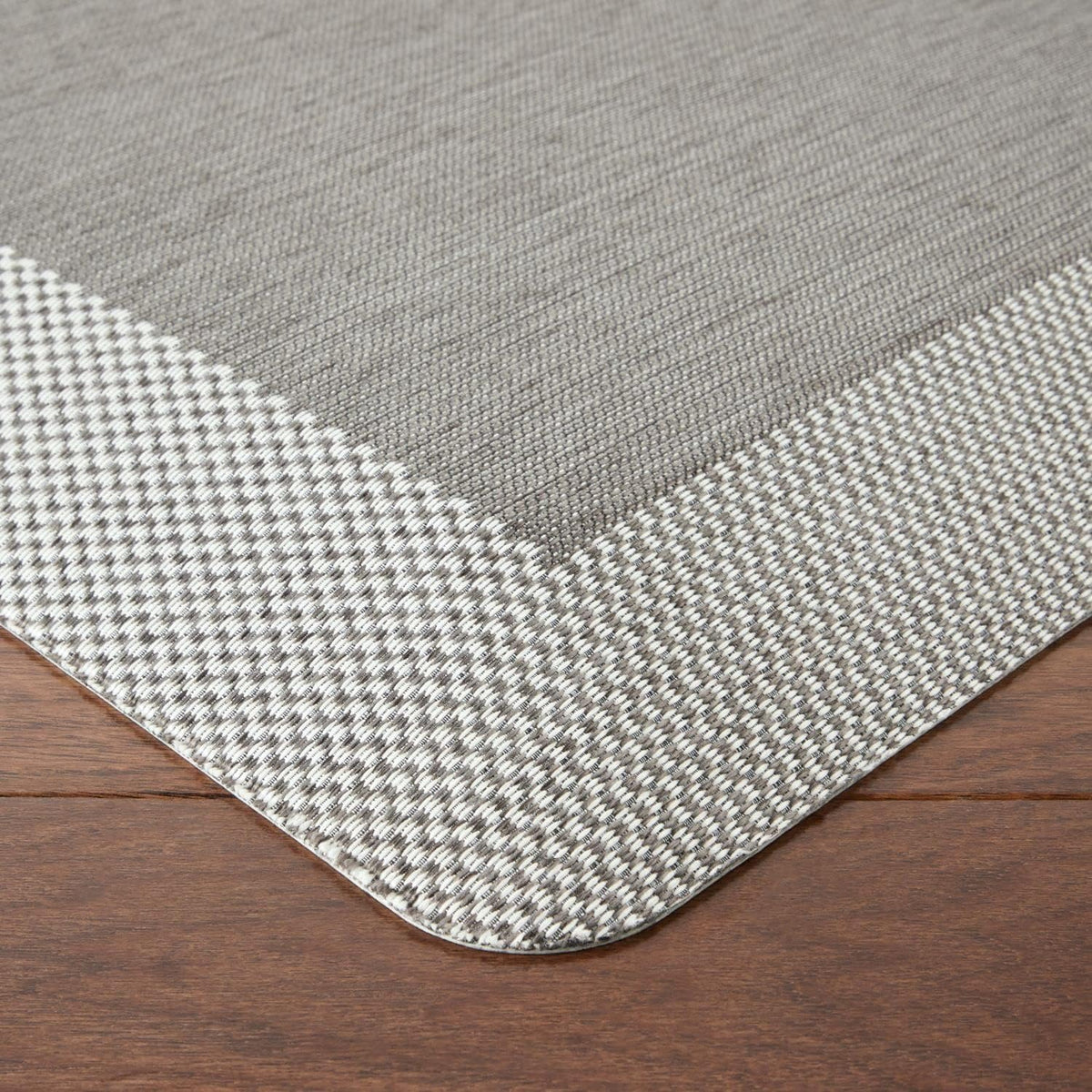 Martha Stewart Mira Modern Heathered Anti-Fatigue Air-Infused Kitchen Mat, Grey, 19.6"x32"