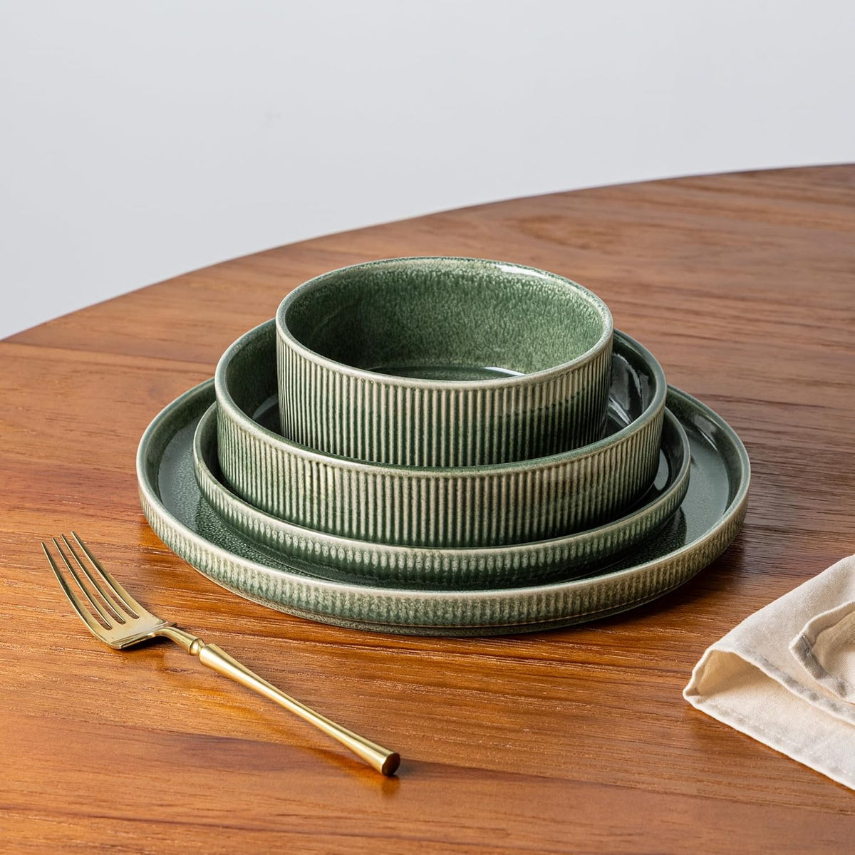 GBHOME 7.5'' Stoneware Pasta Bowls, Serving Bowls Set of 6 for Kitchen, Double Reactive Glaze Bowls for Fruit,Pasta,Salad,Oatmeal,Meal, Microwave Safe (6 pcs)