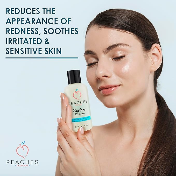 Post-Workout Vegan Face Wash with Gotu Kola, Lemongrass, and Eucalyptus – Refreshes and Cleanses Delicate Skin – Restore Cleanser (5.5 oz)