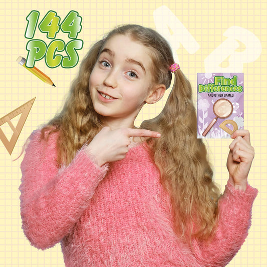 Hungdao 96 Pcs Mini Activity Books for Boys and Girls, Fun and Games, Challenging Activities Include Mazes, Word Scramble and More Bulk Gifts for Students Party Classroom Goodie Bag Stuffers