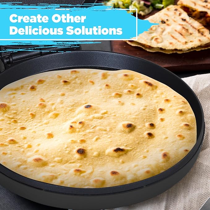 Courant Countertop Pizza Maker 12 inch Pizzas Machine, Newly improved Cool-touch Handle Non-Stick plates Pizza oven & Calzone Maker, Electric Oven for Home or School, 12” Indoor Grill/Griddle, Black