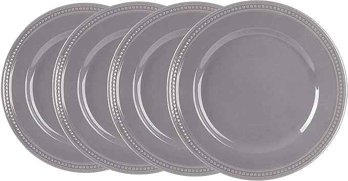 Pearl Dots Stoneware Dinnerware (16pc Set, Grey)