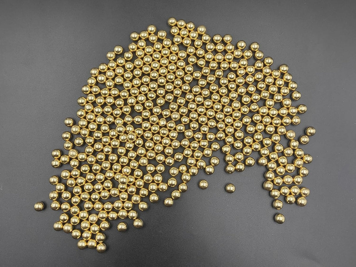 Gold Pearl Sugar Sprinkles 3.53 oz, 7mm Candy Pearls Ideal for Baking, Cake and Cupcake Toppers, Cookie Decoration, Ice Cream Topping, Wedding Shower Valentines Halloween Christmas