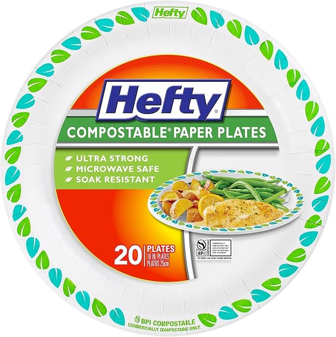 Hefty Compostable 10" Plate 20ct