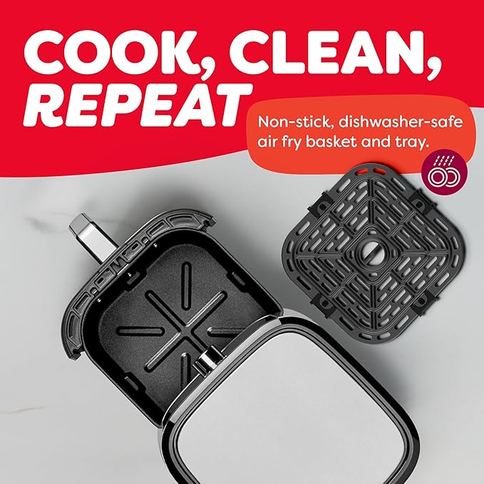 Instant Pot 6QT VORTEX Plus Air Fryer, 6-in-1, Air Fry, Broil, Dehydrate, Crisp, Roast, Reheat, Bake, Dishwasher-Safe Airfryer basket, from the Makers of Instant Pot, Stainless Steel