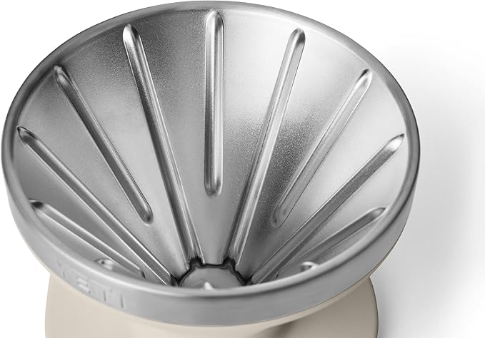 YETI Pour Over Coffee Maker Accessory Ramblers, Designed for Perfect Coffee Extraction Anywhere, Stainless Steel, fits any V60 Filter, Cape Taupe