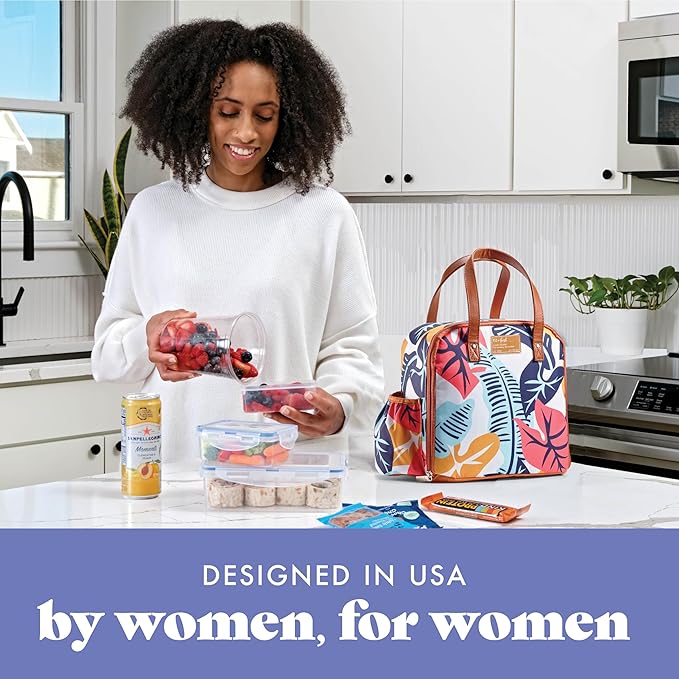 Fit & Fresh Lunch Bag For Women, Insulated Womens Lunch Bag For Work, Leakproof & Stain-Resistant Large Lunch Box For Women With Containers, Zipper Closure Wichita Bag Cloud