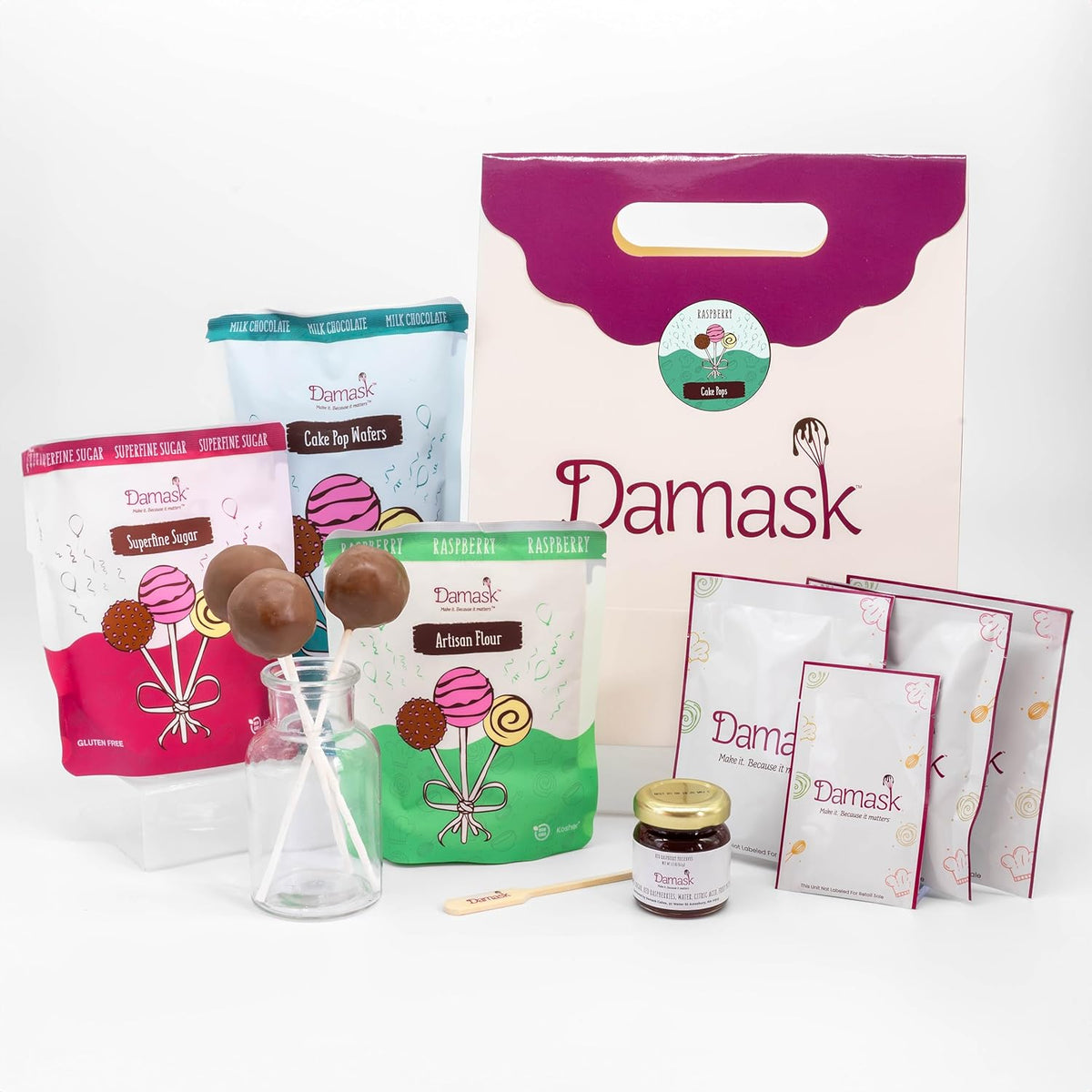 Classic Raspberry Cake Pop Kit - Milk Chocolate Coating