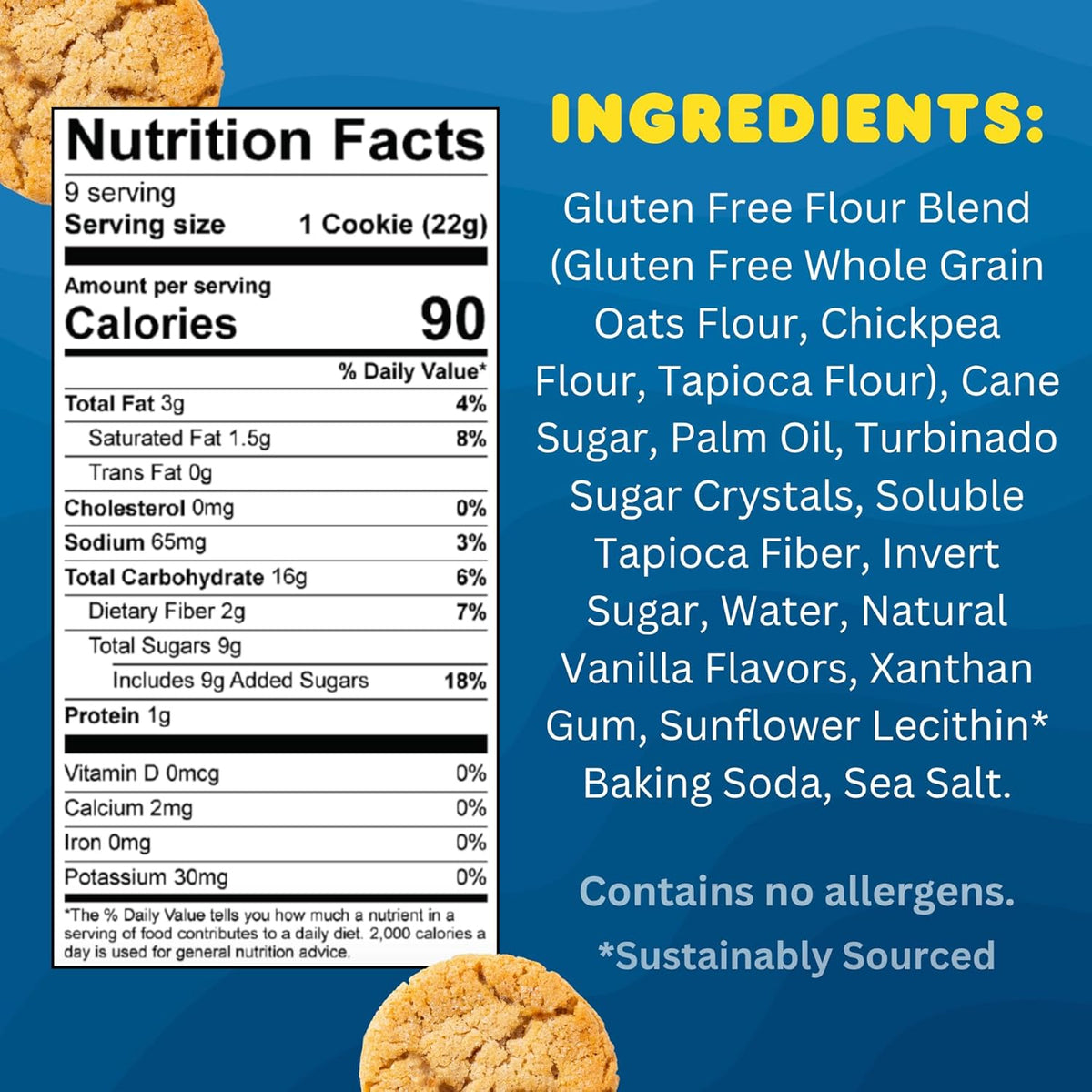 Whoa Dough Ready to Bake Cookie Dough Sugar Cookie – Certified Non-GMO, Kosher, Gluten Free – Plant-Based Snack Dough Made with Real Ingredients – 12 Pack