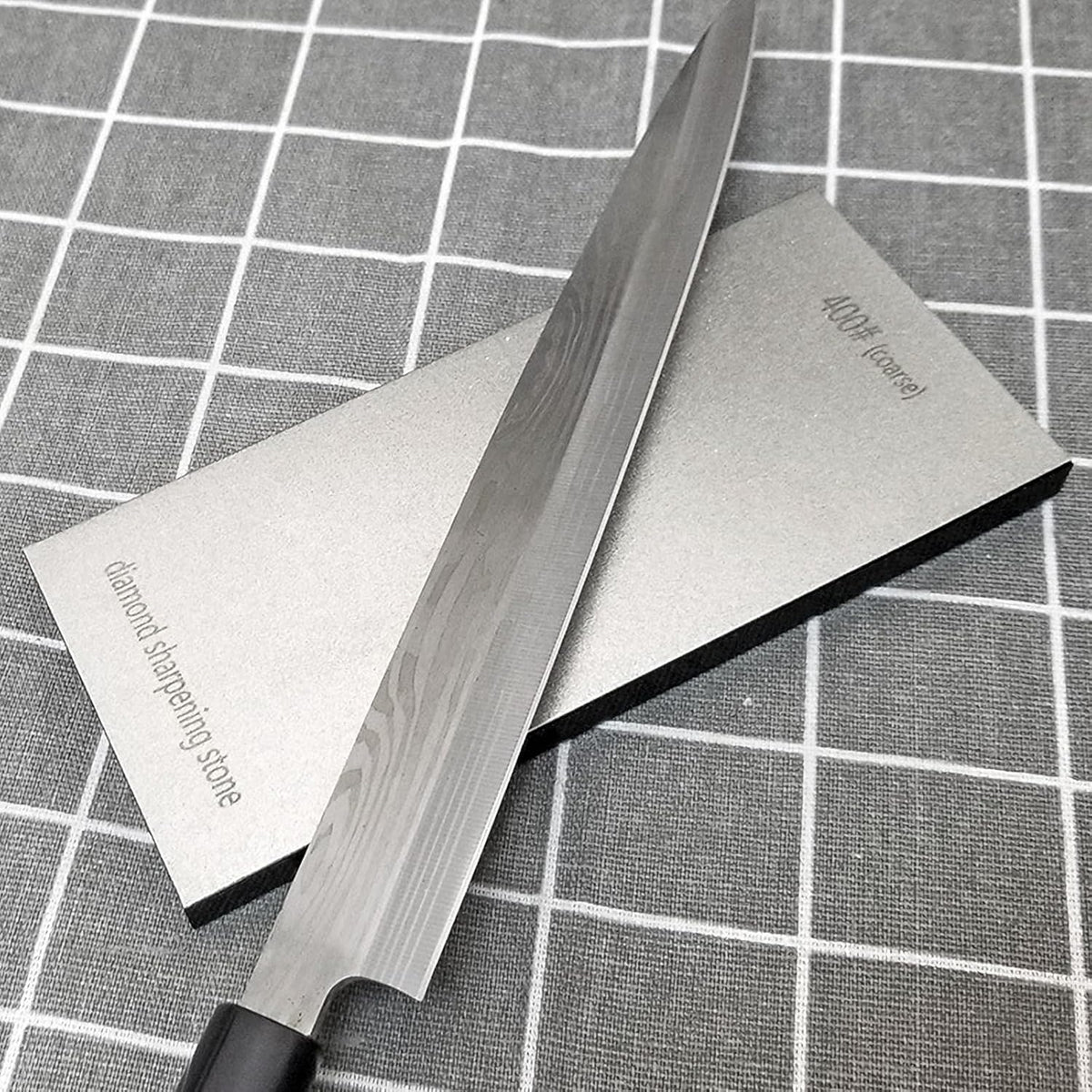 Diamond Sharpening Stone Set, Coarse 400 Grit/Fine 1000# / Extra Fine 3000 Grit, Knife Sharpener Stone, 2 Sizes Whetstone Tool with Non-Slip Base, Diamond Plate Honing Stone, Hone Sharpener
