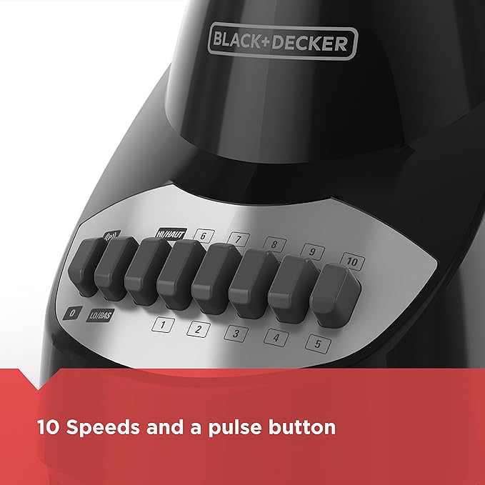 BLACK+DECKER 10-Speed Countertop Blender, 6-Cup & Easy Steam Compact Iron with SmartSteam