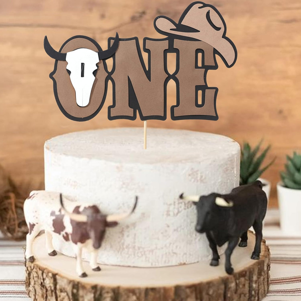 My First Rodeo Cake Topper - Cowboy One Birthday Party Decorations,Western 1st Cake Decoration,Cowboy One Cake Topper,My First Rodeo Photo Prop Cake Smash