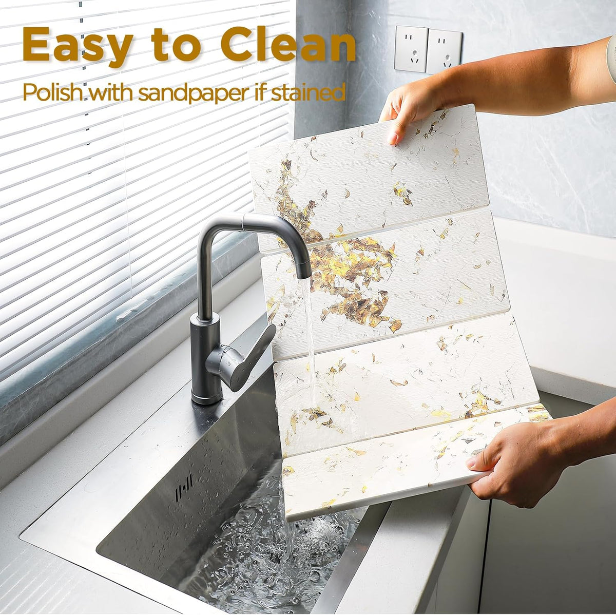 Stone Drying Mat for Kitchen Counter, White Italian Translucent Stone Dish Drying Mat-Diatomite Water Absorbing Drying Stone for Kitchen Counter Mat, Quick Dry Stone Mat Kitchen for Cups Bottles.