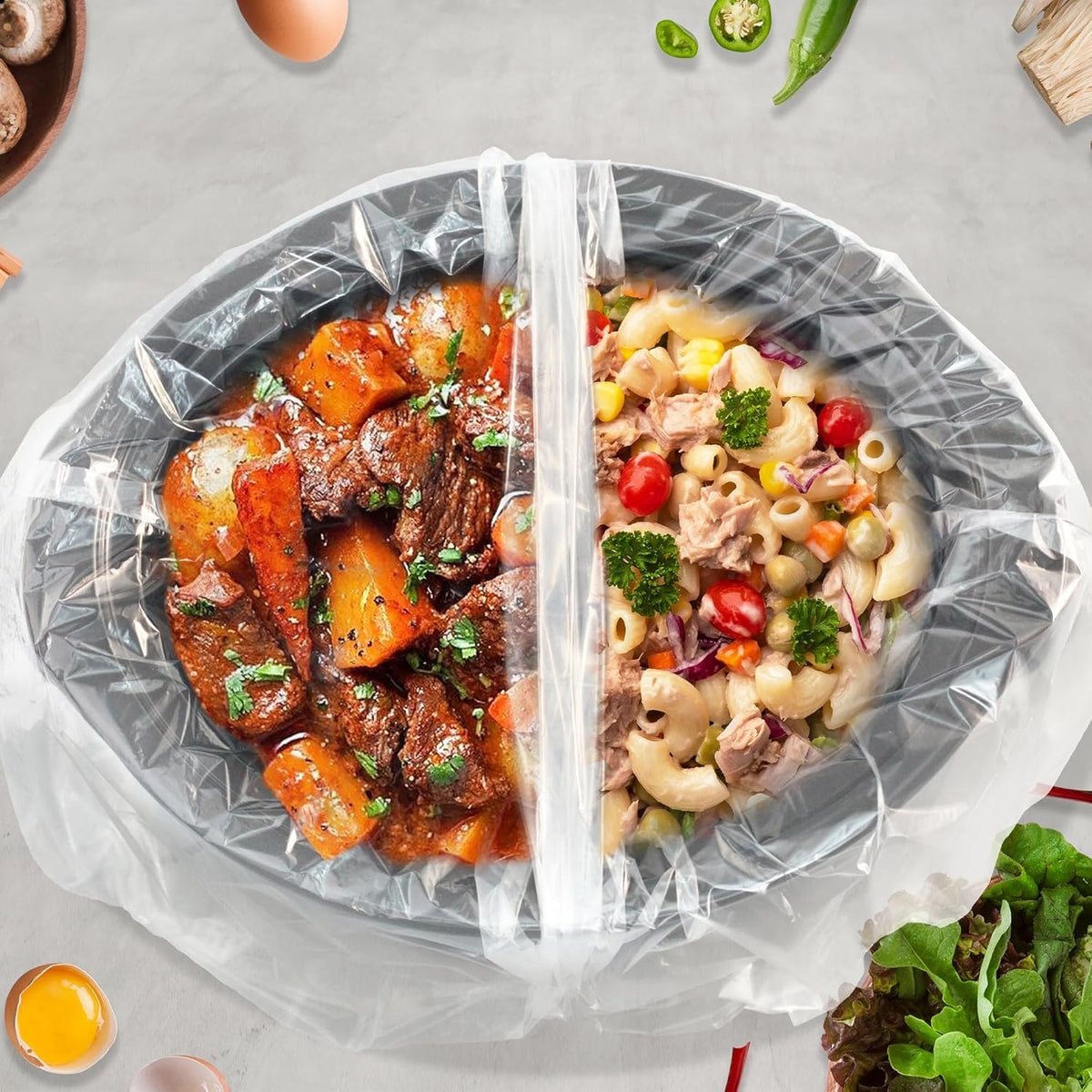[6 For Free] 36 bags Ebelbo Nylon Pot liners, Slow Cooker Liners 13x21 Inch Large Size Disposable Roaster Cooking, Fit for 3-8QT Oval & Round Pot