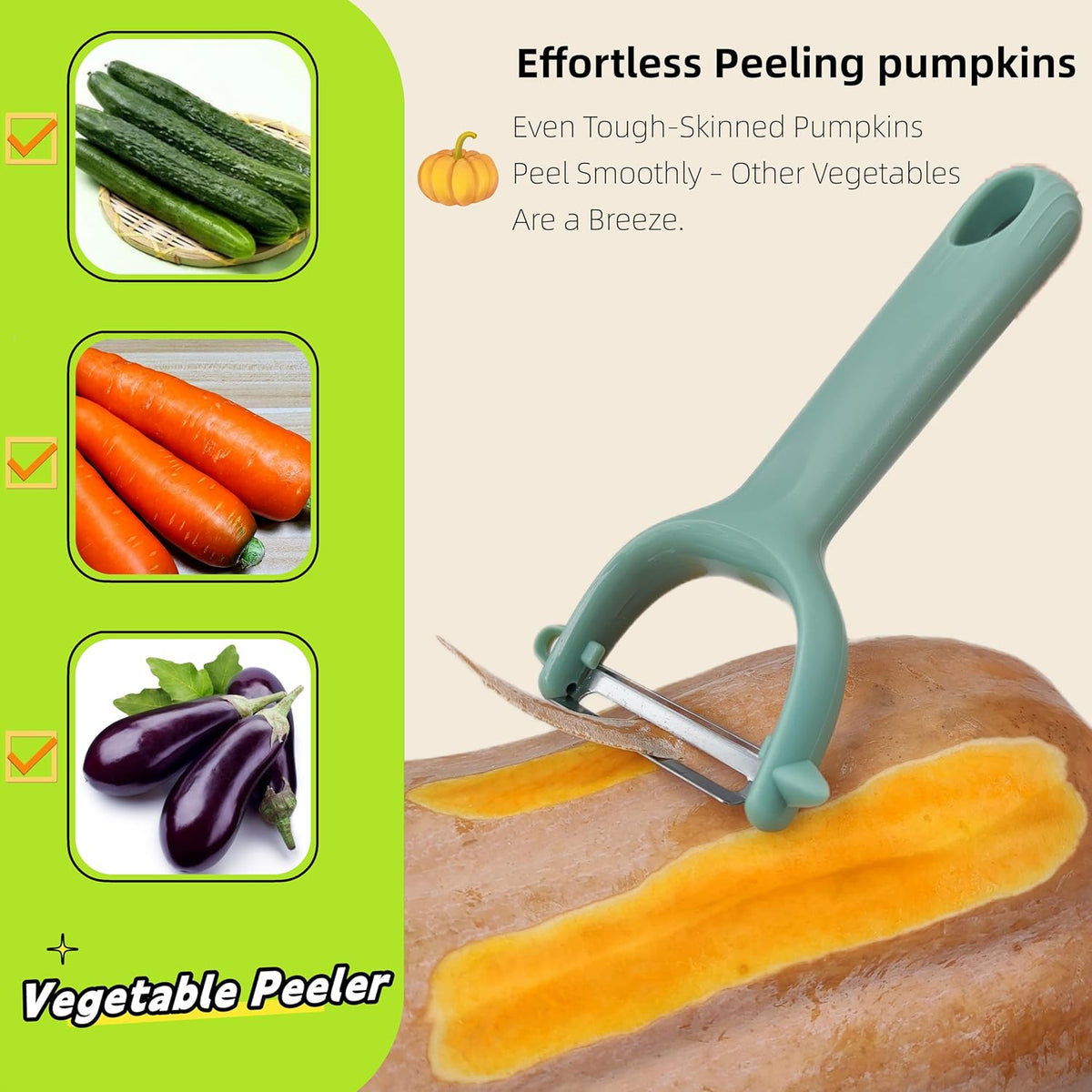 Trez Treamer 6-Pack Vegetable Peelers for Kitchen,Stainless Steel Apple Peeler Set for Veggie Carrot Fruit Zucchini Cucumber Peeler Sharp Potatoes & Potato Peeler Bulk with Non-Slip Handle (Y)