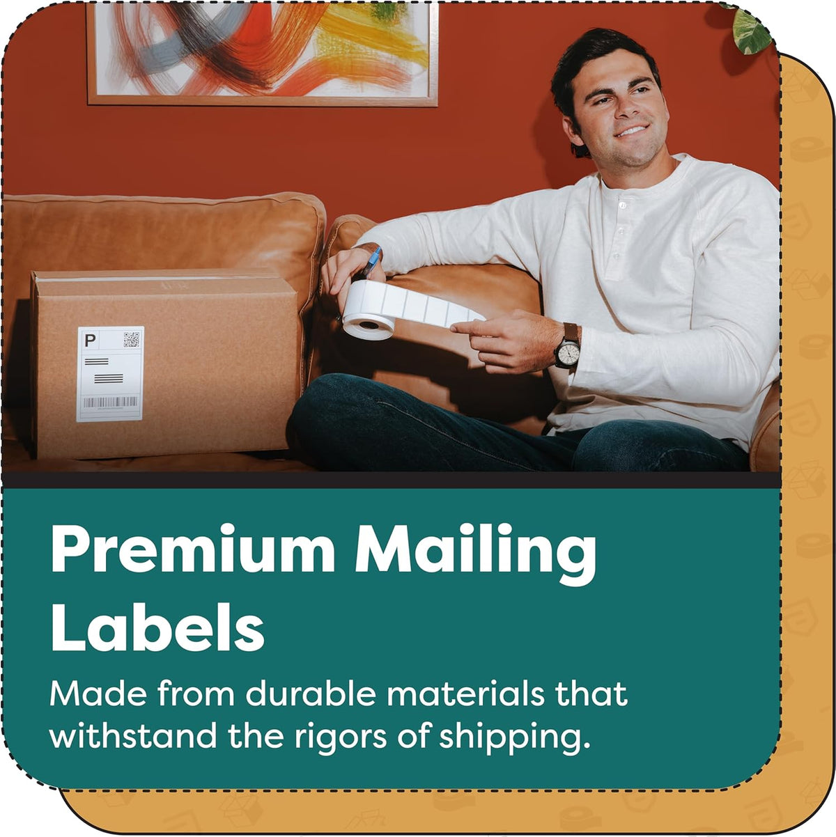 Aegis Adhesives - 4" X 4" Square Direct Thermal Labels Compatible with Rollo, Zebra, and Other Desktop Label Printers (10 Rolls, 350/Roll)
