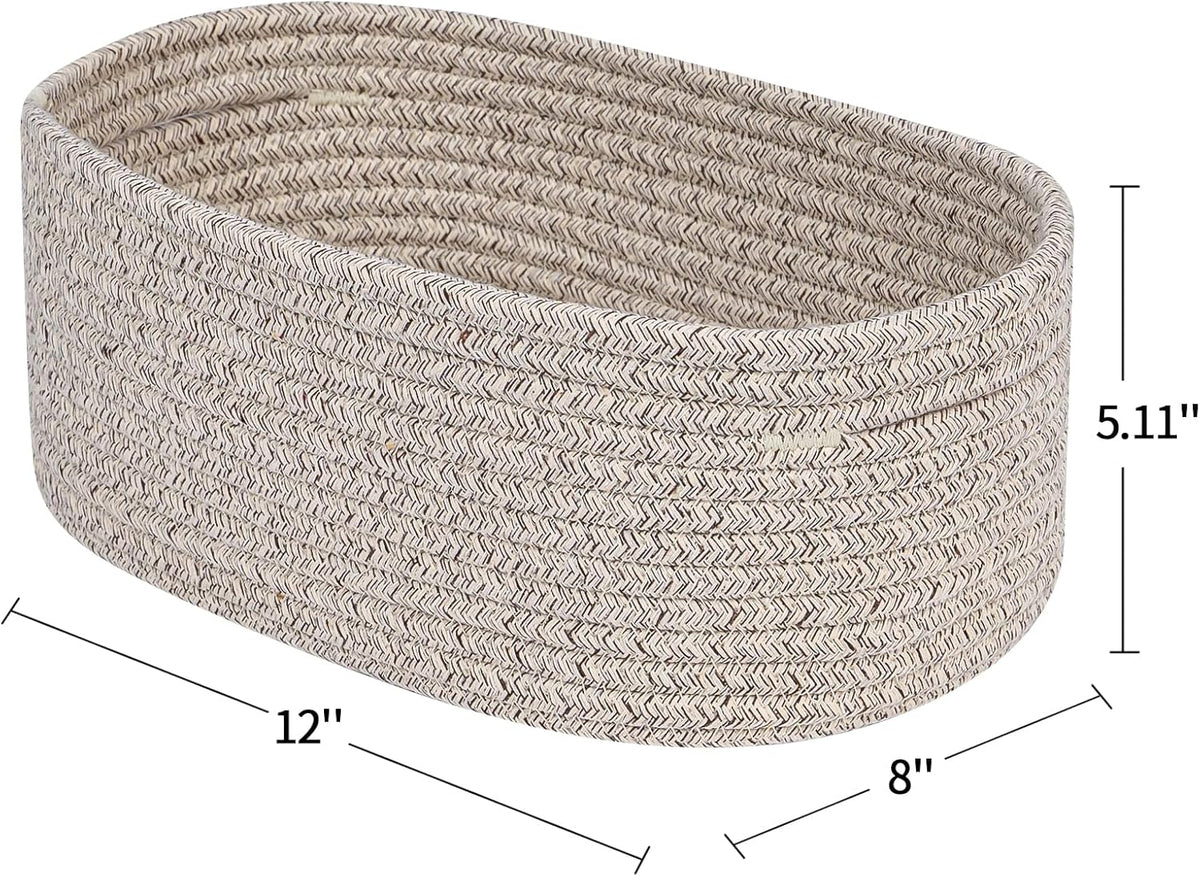 CubesLand Small Storage Baskets for Shelf,Cube Organizer Basket Bin,Woven Baskets for Shelves,Soft Toys Storage Basket,Baby Nursery Basket Bin,Home Decor 12 x 8 x 5.11 inches Light Brown