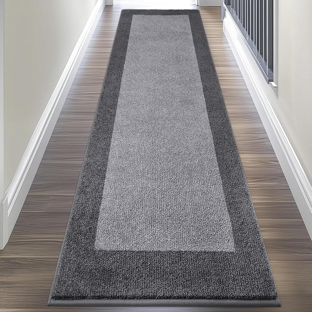 Machine Washable Kitchen Rug 24" x 96", Non Slip Kitchen Mat for Floor, Absorbent Entrance Runner Rug for Bedroom, Hallway, Bathroom, Door (Roll Packing)