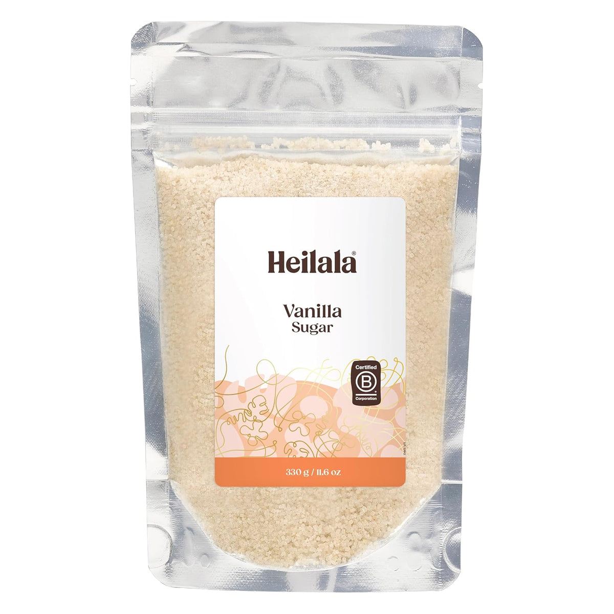 Heilala Pure Vanilla Sugar, 11.6 oz – Raw Sugar Infused with Pure Vanilla Extract & Ground Vanilla Beans, Sustainably Sourced Vanilla for Baking & Desserts