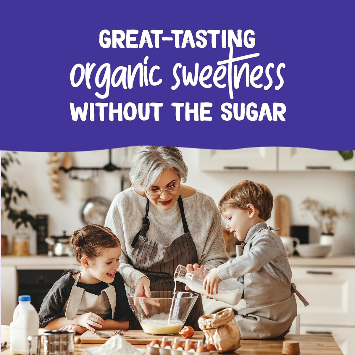 Pyure Organic Stevia Blend | Granulated Sugar Substitute with Zero Calories & Carbs | Keto, Diabetic & Vegan Friendly | Sugary Taste Alternative | USDA Organic Non-GMO | Good For Baking | 2.5lb (40oz)