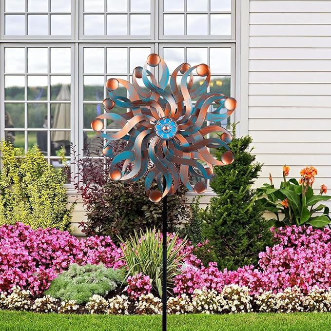 DREAMSOUL 22" Large Wind Spinners Outdoor, Outdoor Metal Kinetic Wind Spinners for Yard and Garden