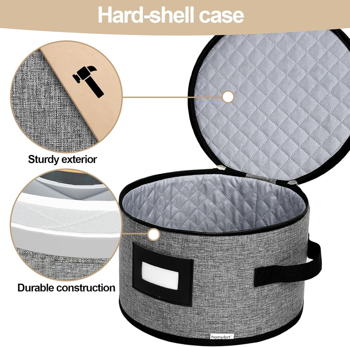 homyfort China Storage Containers, Hard Shell for Plates, Moving Boxes for Dishes, Cups, Mugs, Tableware Moving Supplies for Kitchen Organization- 5-Piece Set (5-piece set)