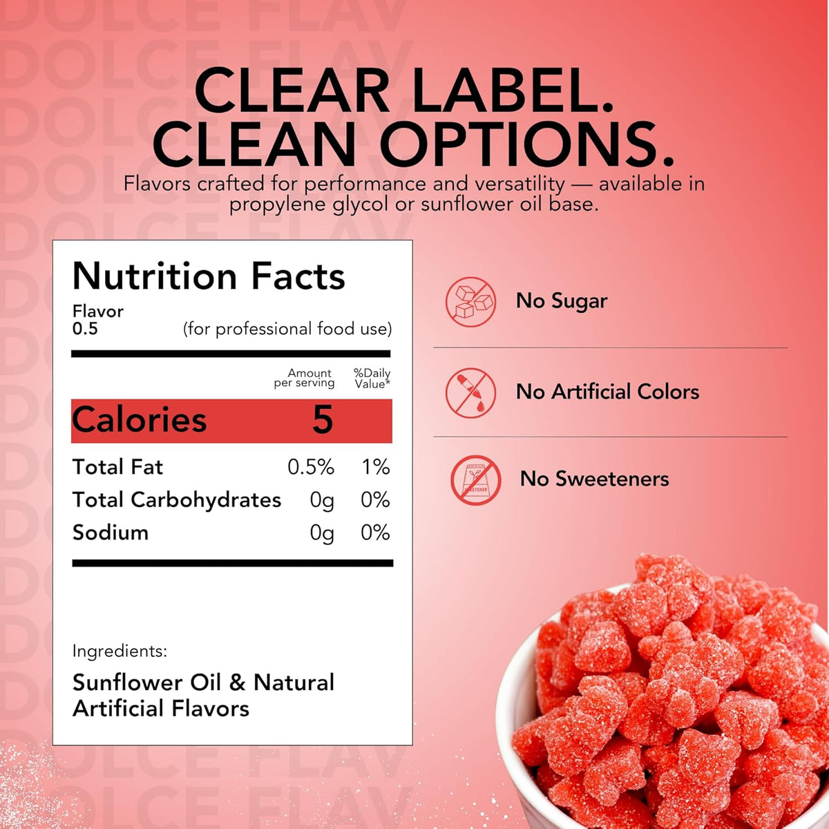 Dolce Flav Strawberry Extract 8 oz – Kosher, Sugar-Free, Concentrated Berry Flavor for Candy, Chocolates & Desserts, Includes Measured Dropper