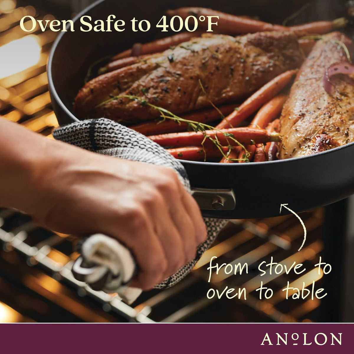 Anolon Advanced Home Hard-Anodized Nonstick Wide Stock Pot/Stockpot (7.5-Quart, Onyx)
