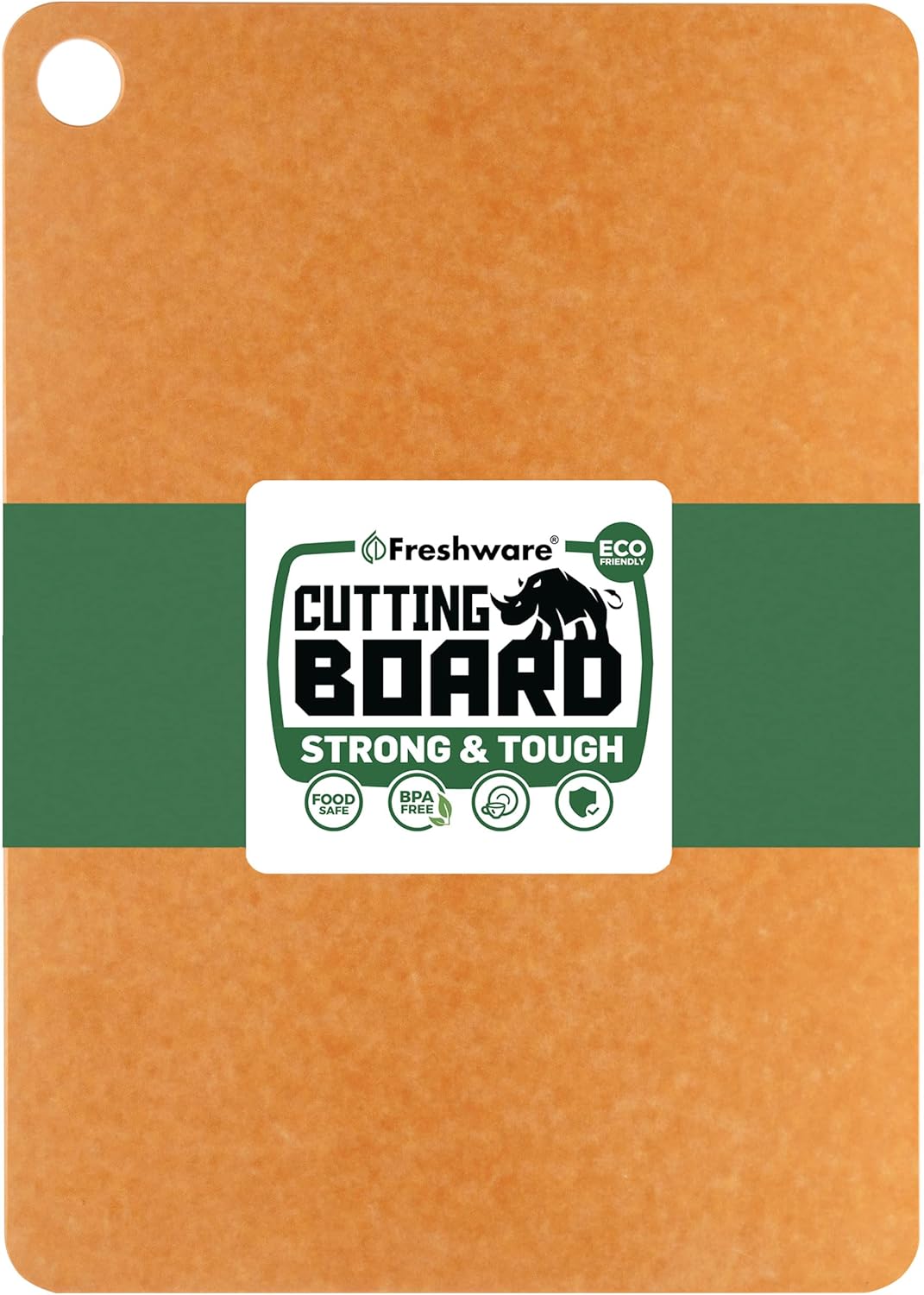Freshware Wood Cutting Board for Kitchen, Dishwasher Safe, X Large, 18" x 13", Natural Slate