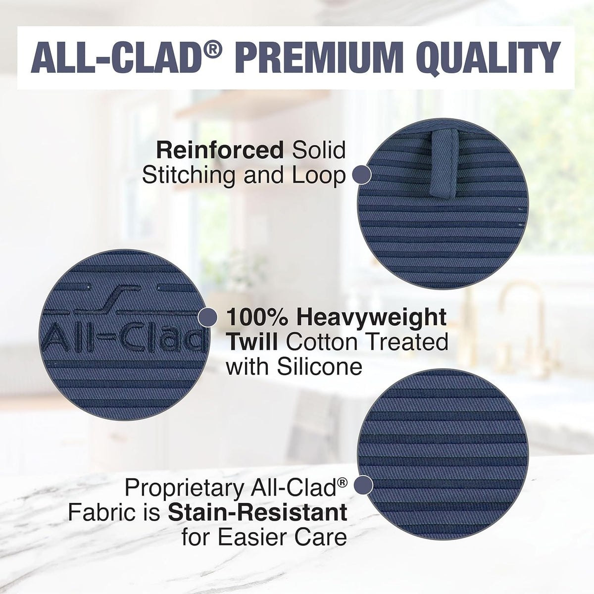 All-Clad Premium Pot Holder, 2-Pack, Indigo