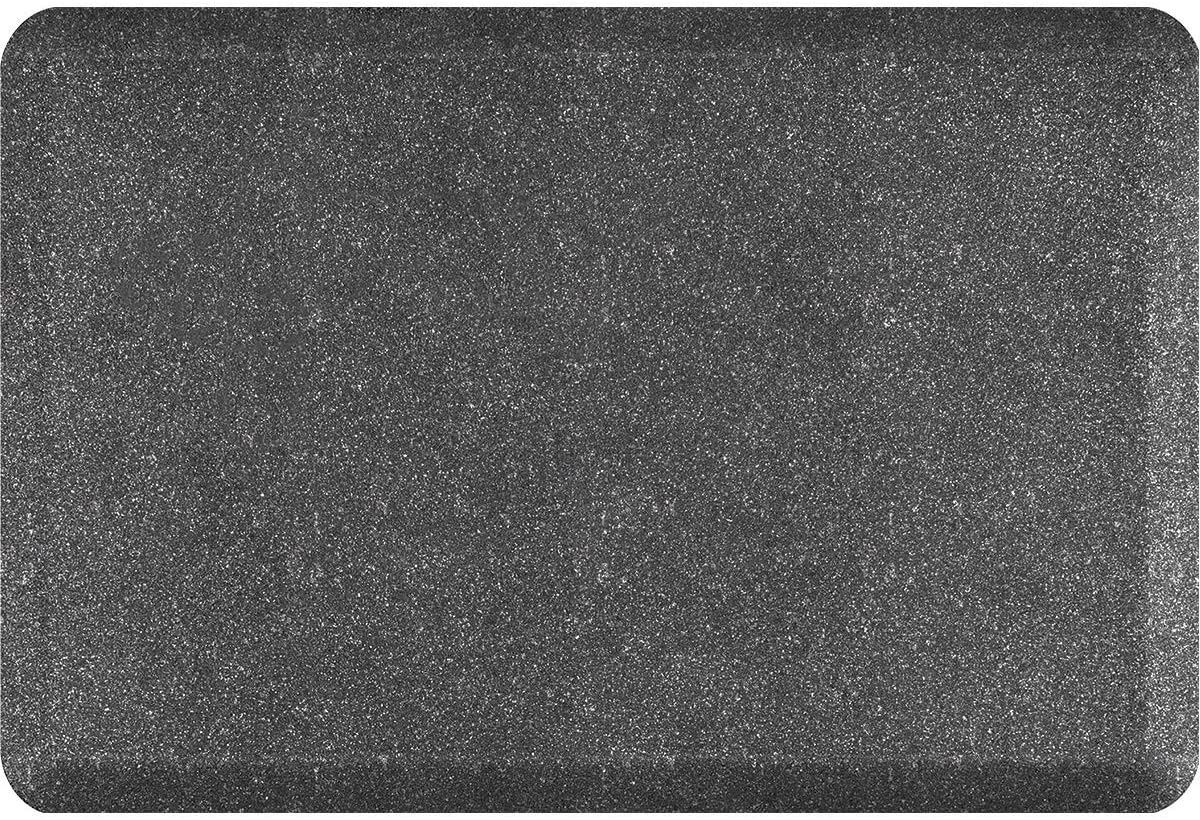 WellnessMats Anti-Fatigue Granite Motif Kitchen Mat, 36 Inch by 24 Inch, Steel