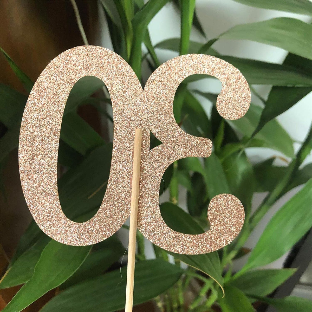 10-Pack Double Sided Glitter 30th Birthday Centerpiece Anniversary Centerpiece Sticks, Number 30 Table Topper Cake Topper for 30th Birthday Anniversary Table Party Decorations (Double Sided rose gold)