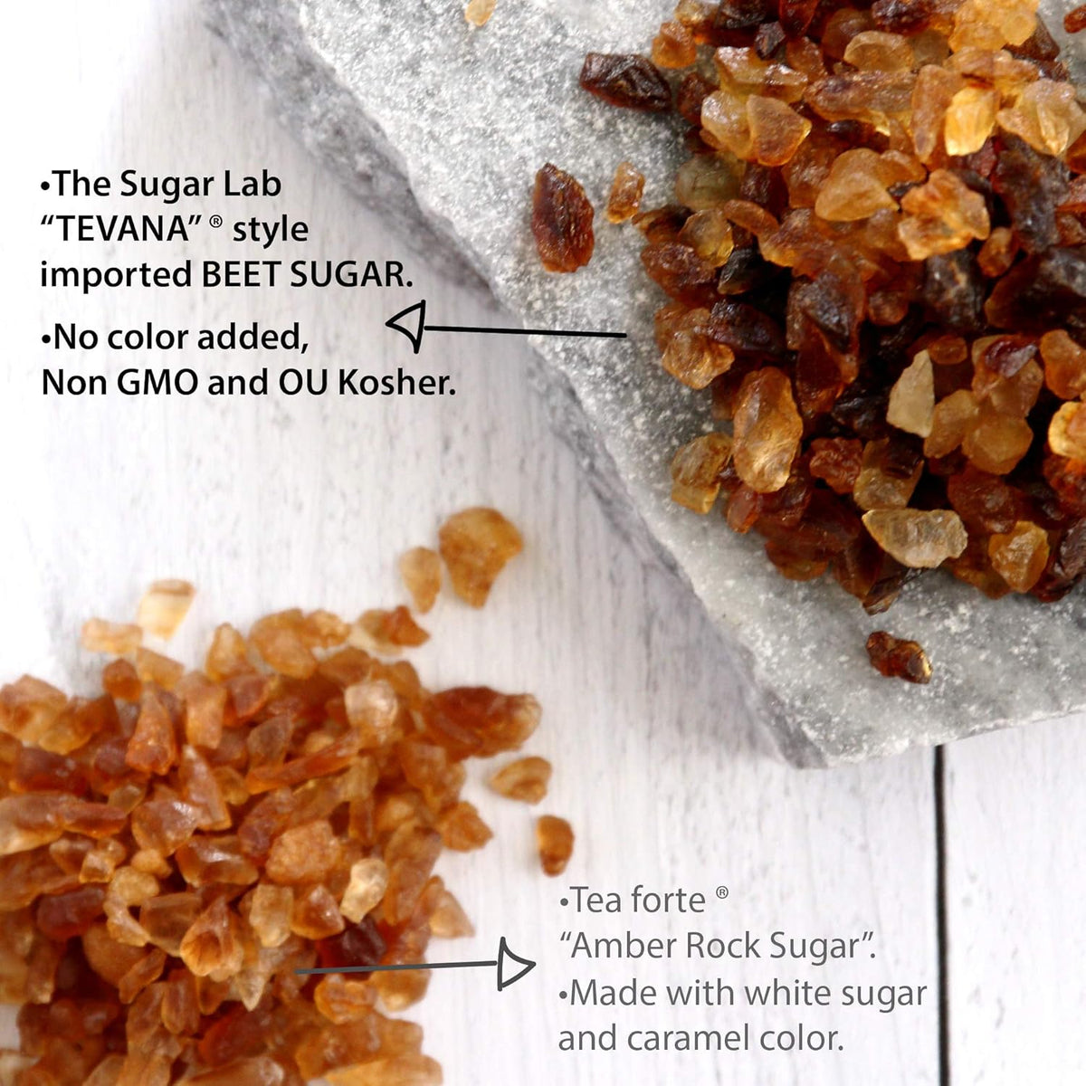 The Sugar Lab Belgian Rock Sugar – 1 Pound - Natural REAL Beet Sugar - Brown Rock Sugar - Teavana Style Tea Sugar - Perfect Sugar Cube or Amber Sugar Replacement - Natural Belgian Rock Sugar for Tea
