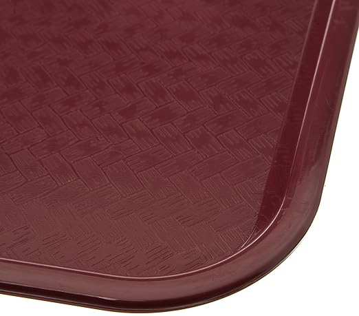 Carlisle FoodService Products CT121661 Café Standard Cafeteria / Fast Food Tray, 12" x 16", Burgundy