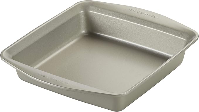 Rachael Ray Nonstick Bakeware Set without Grips includes Nonstick Bread Pan, Baking Pans, Cake Pans, Cookie Sheet / Baking Sheet - 10 Piece, Silver