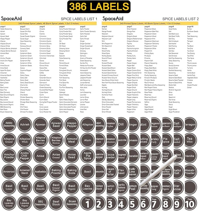 SpaceAid 36 Pcs Spice Jars with Bamboo Lids and Labels, Empty 4oz Glass Spice Bottles, Minimalist Farmhouse Spice Labels Stickers with Funnel, Seasoning Containers for Spice Rack, Cabinet and Drawer